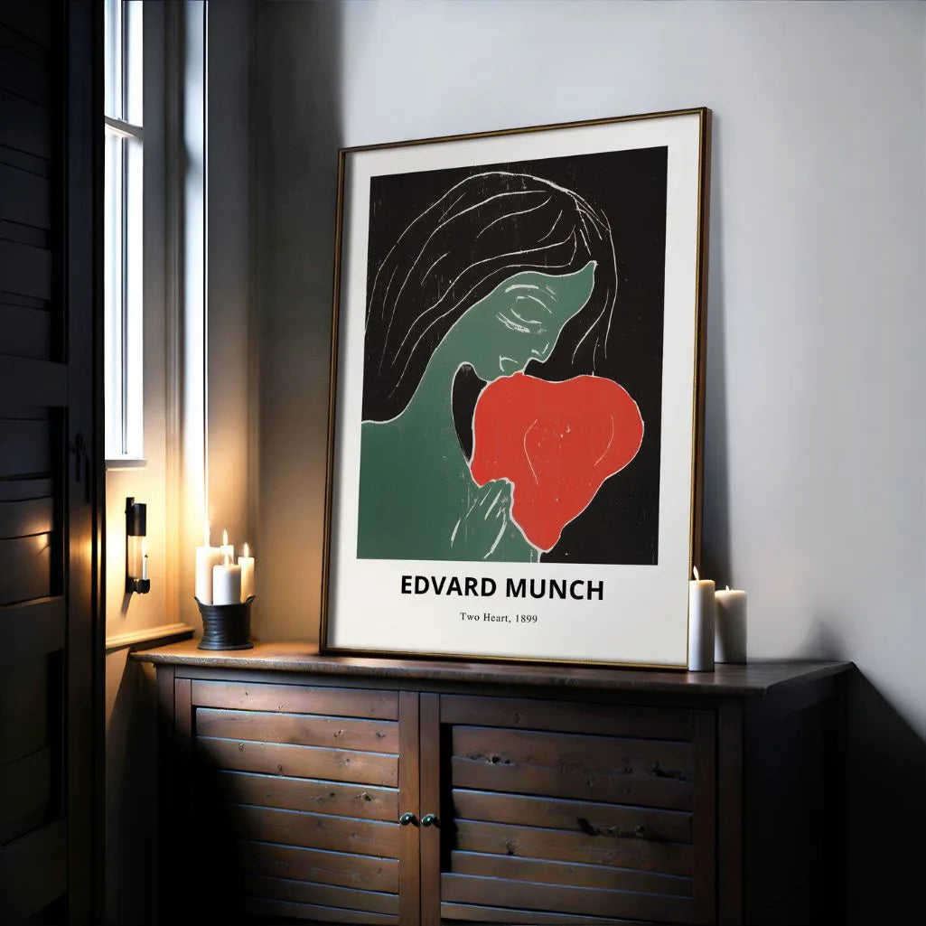 Edvard Munch Two Heart Poster