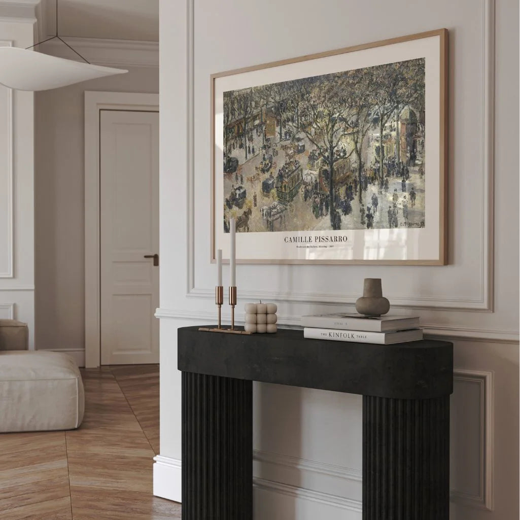 Camille Pissarro – Boulevard des Italiens, ochtend Poster
