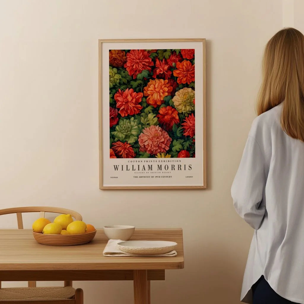 Poster – Arts & Crafts Bloemenpatroon