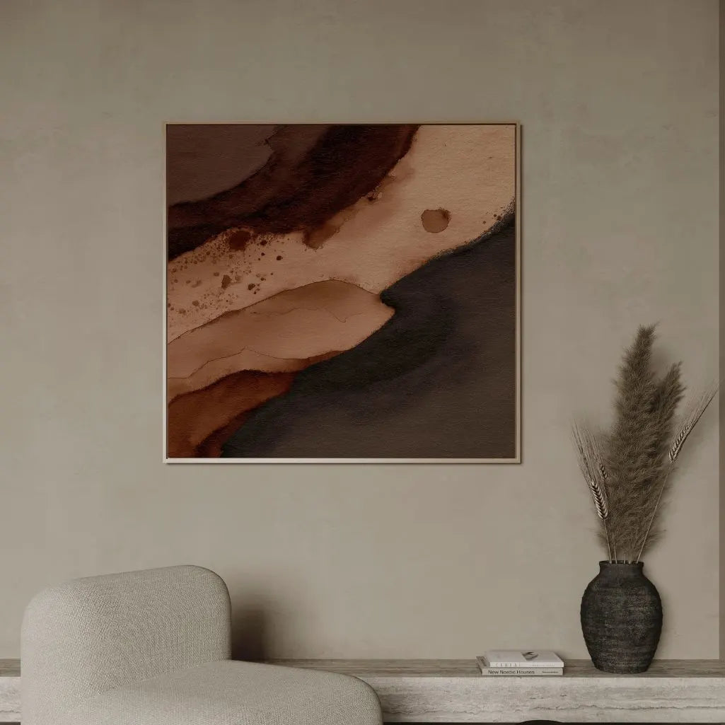 Ingelijst canvas – Koffielandschap