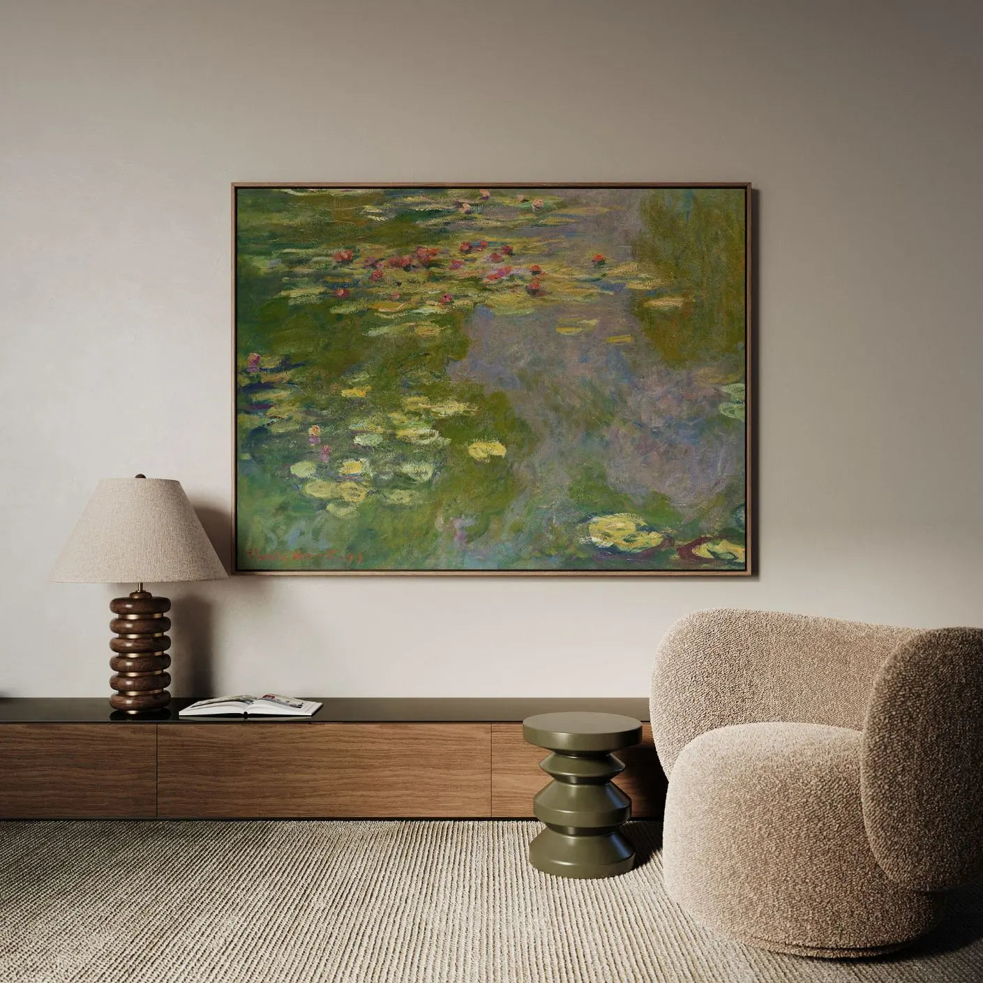 Ingelijst canvas - Waterlelies 1919