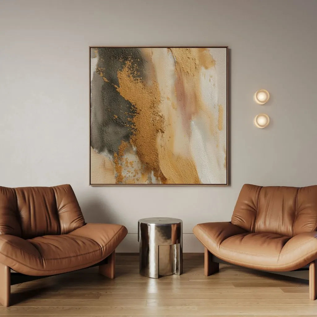 Ingelijst canvas – Gouden energie