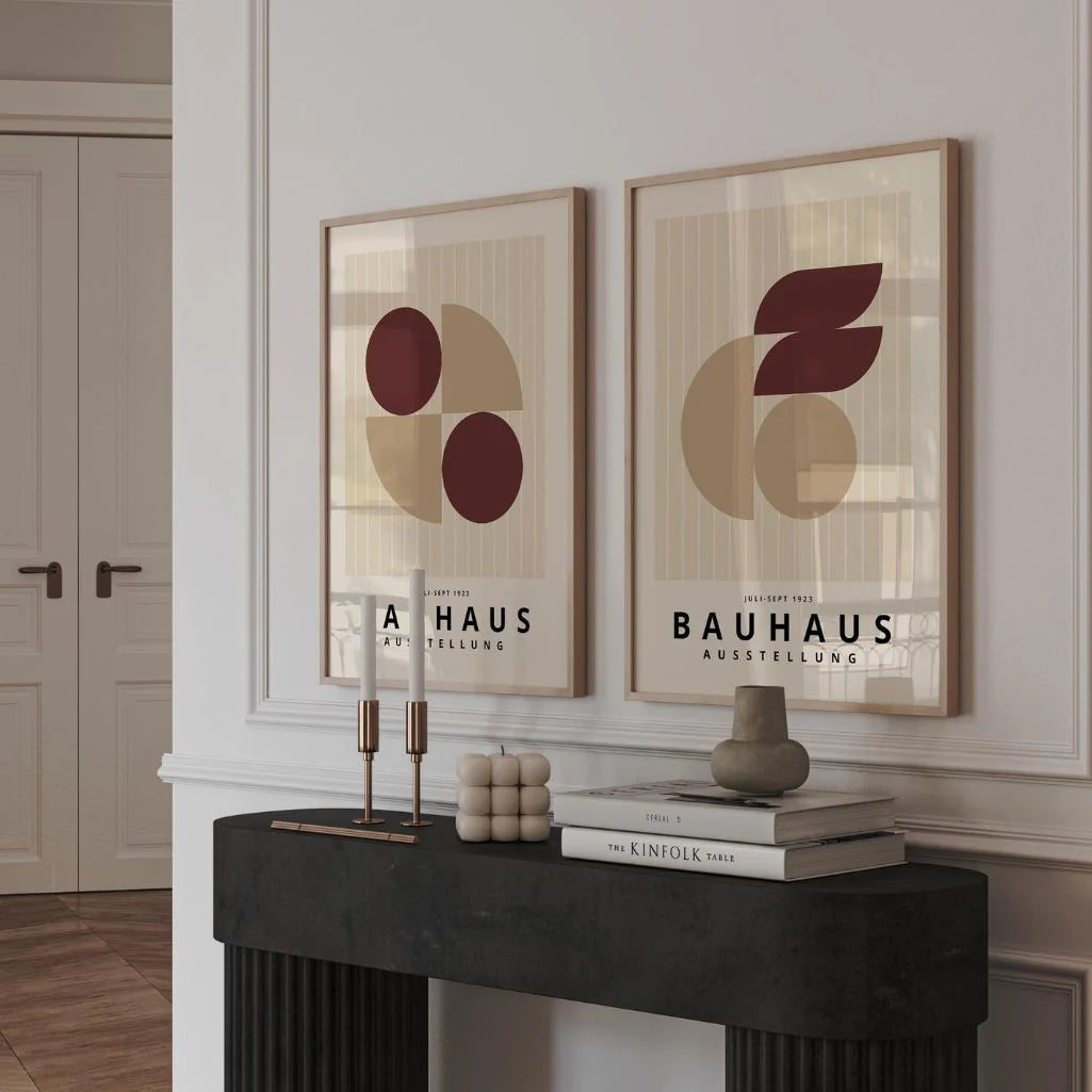 Bauhaus Bourgondië Beige – Set van 2 posters