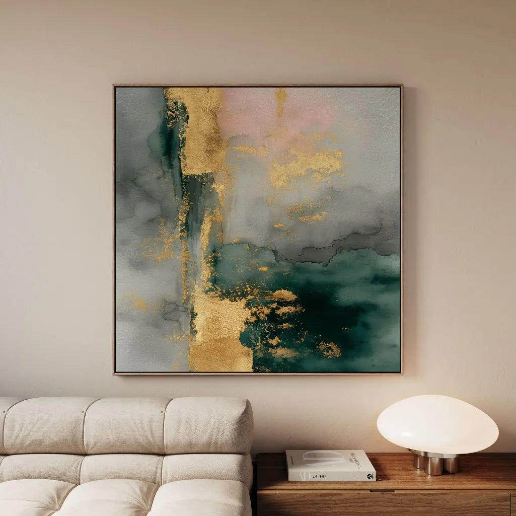 Ingelijst canvas – Gouden diepte