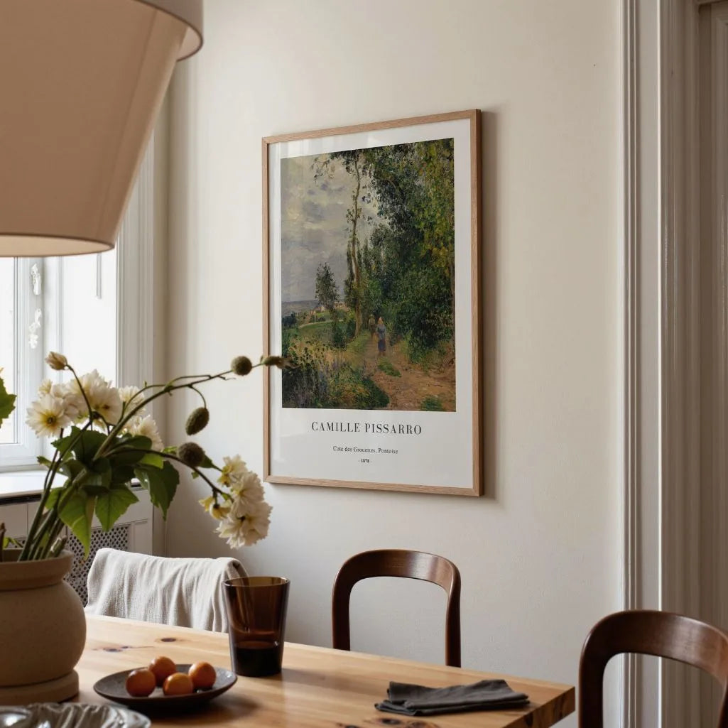 Camille Pissarro – Kust van de Grouettes, Pontoise Poster