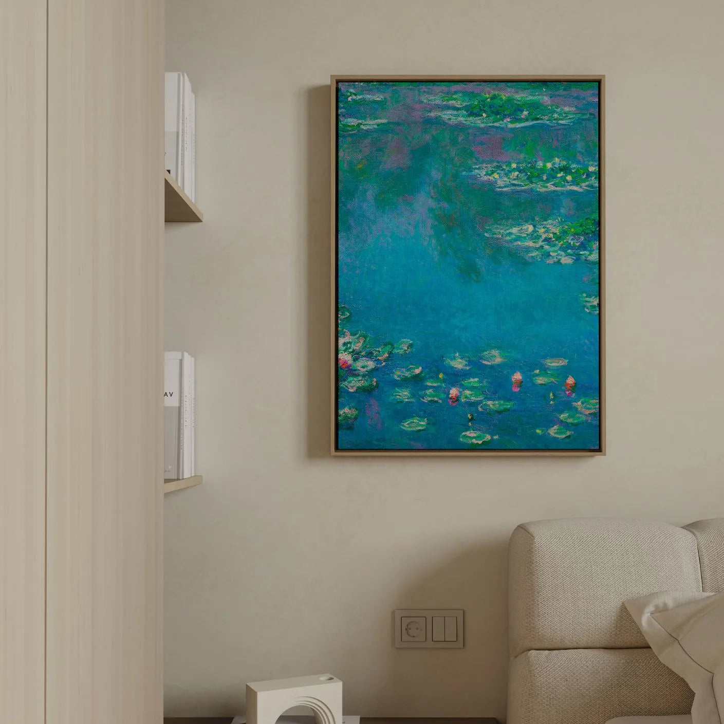 Ingelijst canvas - Waterlelies