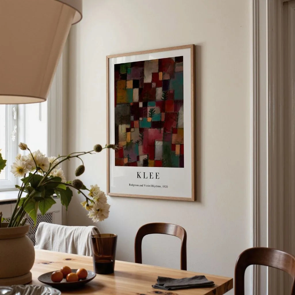 Paul Klee Poster – Roodgroene en violette ritmes