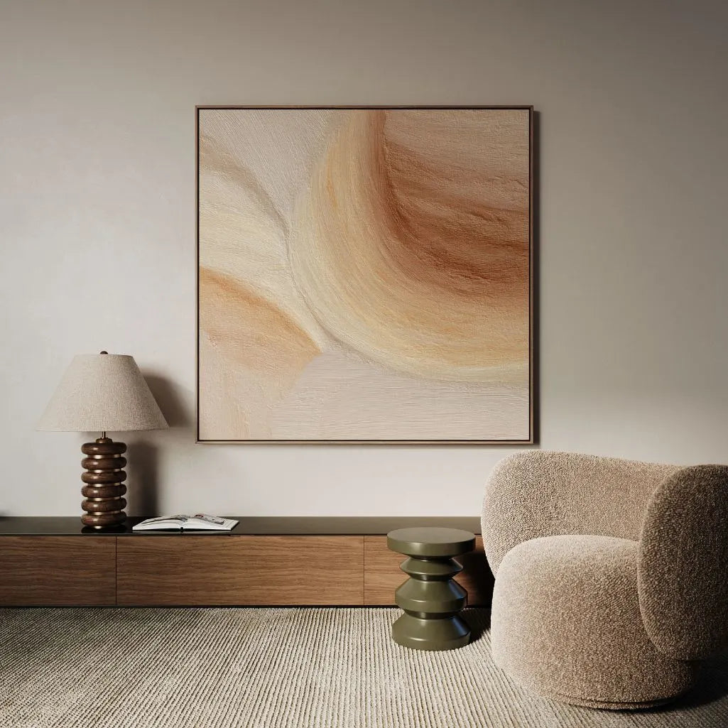 Ingelijst canvas – Organisch abstract