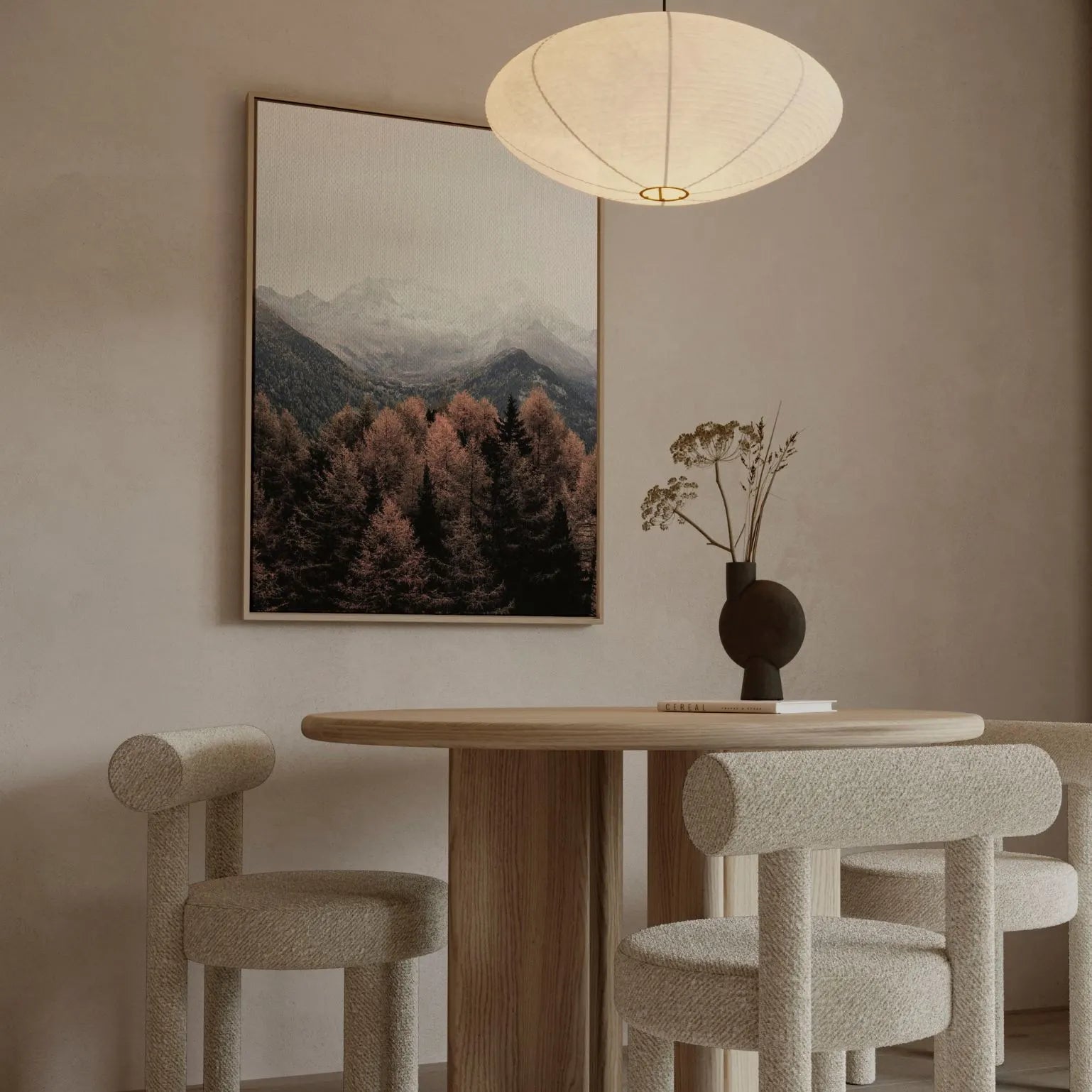 Ingelijst canvas - Herfstadem in de bergen