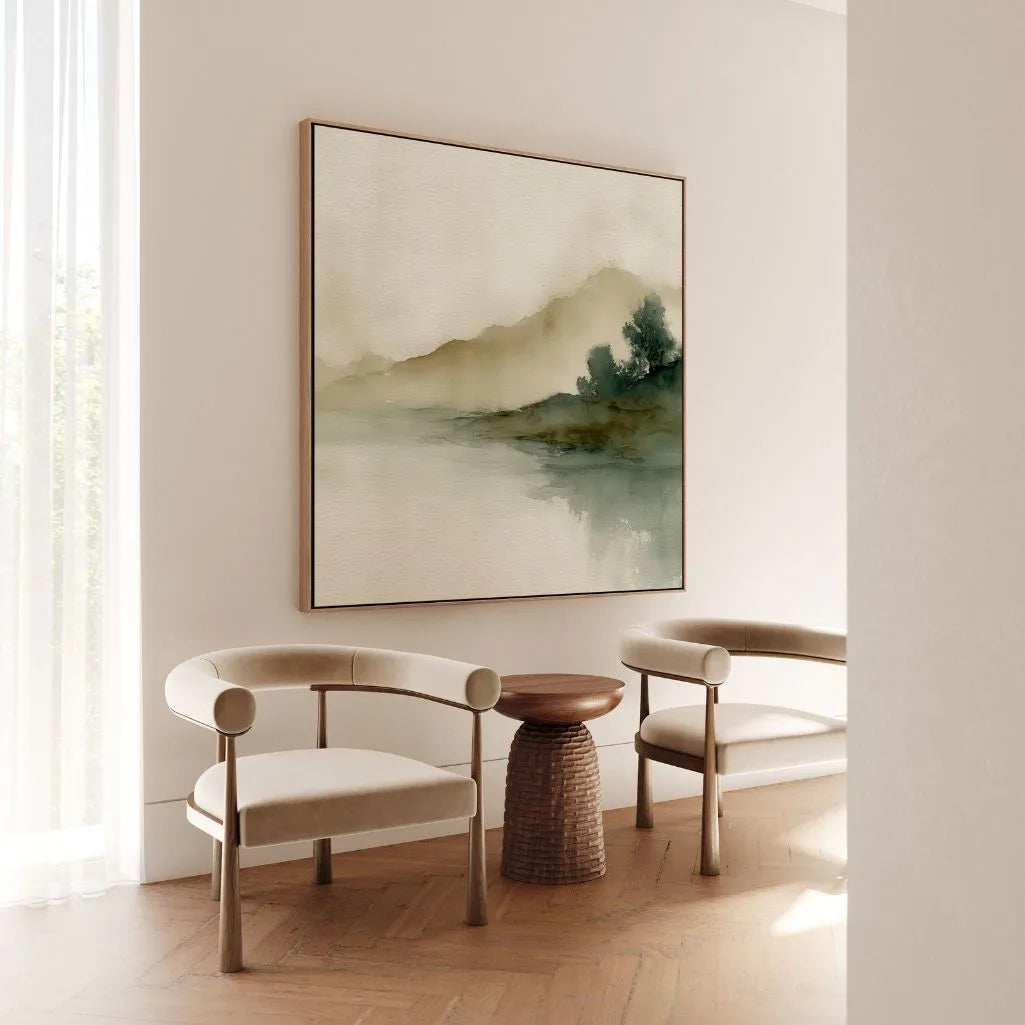 Ingelijst canvas – Mistige ochtend