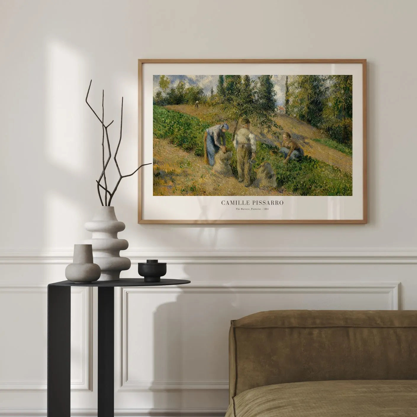 Camille Pissarro – De Oogst, Pontoise Poster