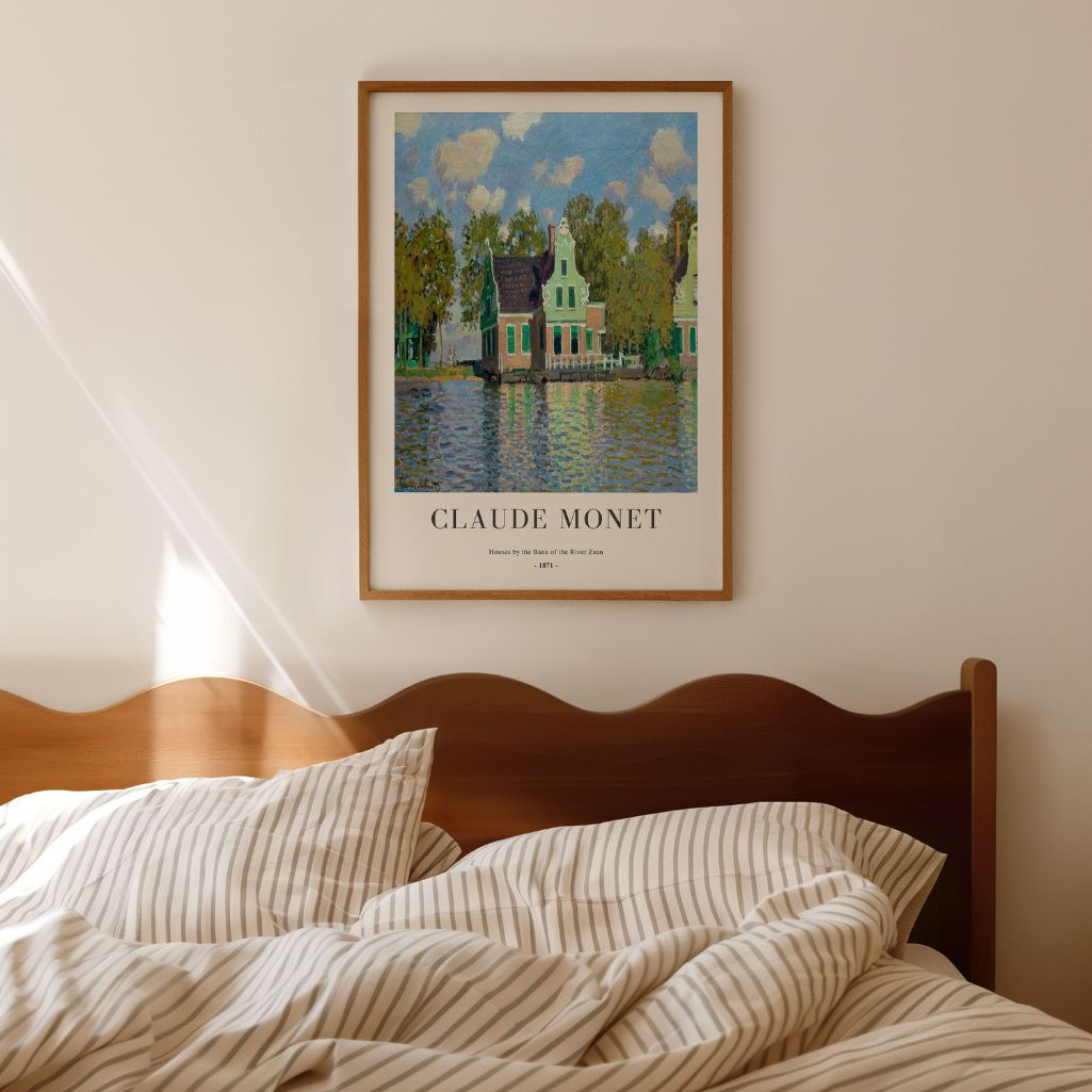 Claude Monet – Huizen aan de oever van de Zaan (1871) Poster