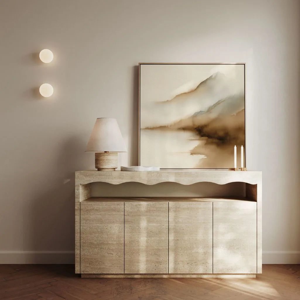 Ingelijst canvas – Mist boven het meer