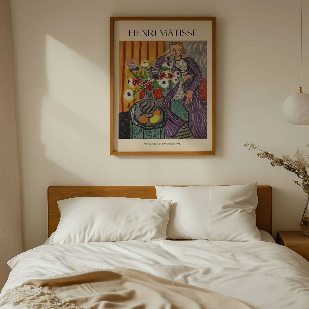 Henri Matisse Poster – Paarse kamerjas en anemonen
