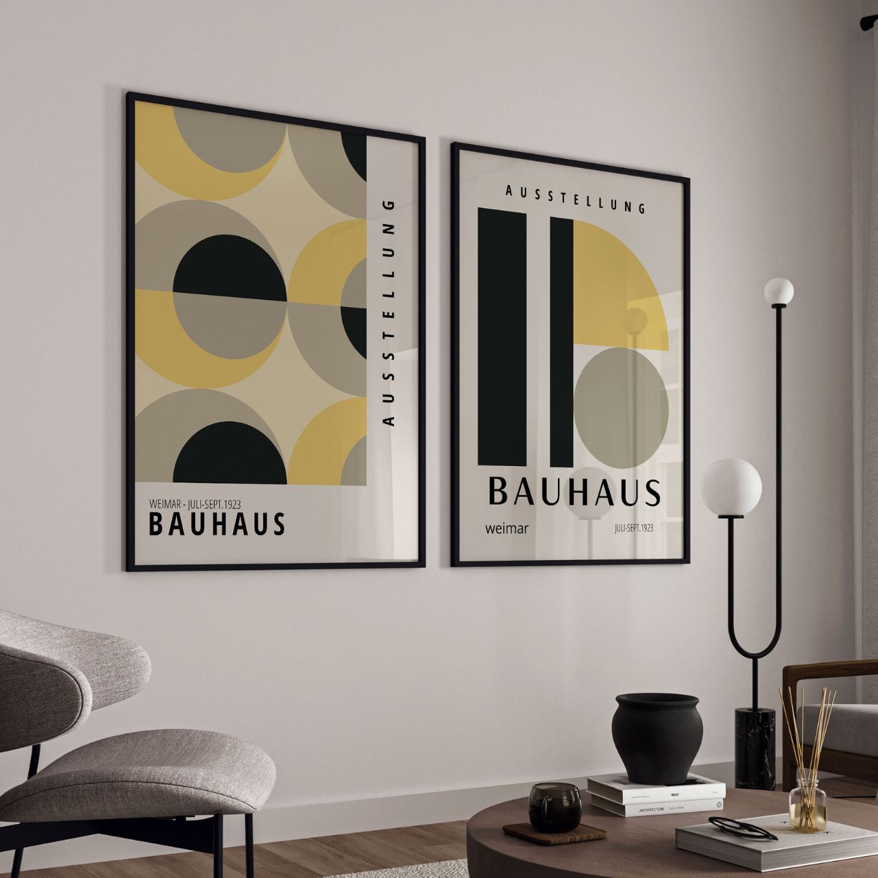 Bauhaus Geometrie – Set van 2 posters