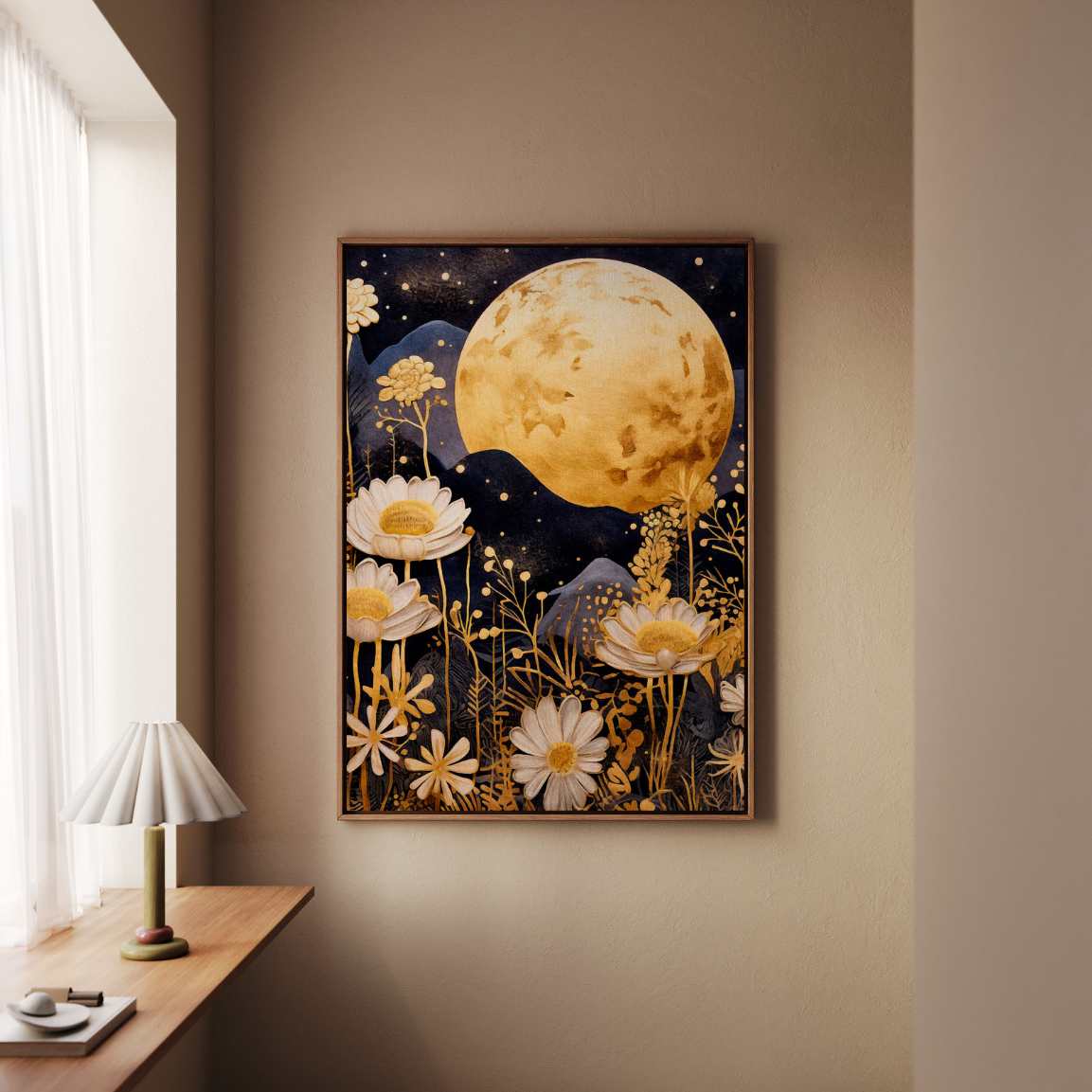 Ingelijst canvas - Japanse maantuin