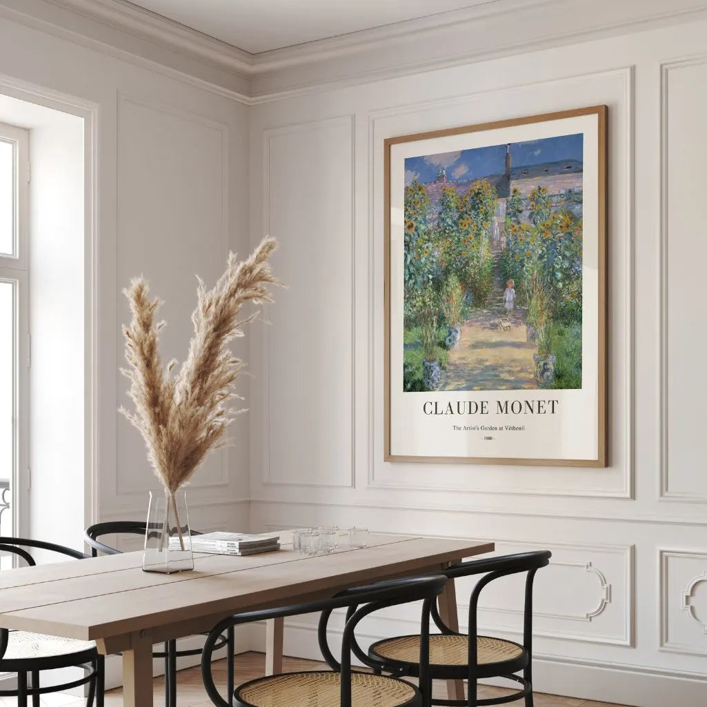 Claude Monet – De tuin van de kunstenaar in Vétheuil Poster