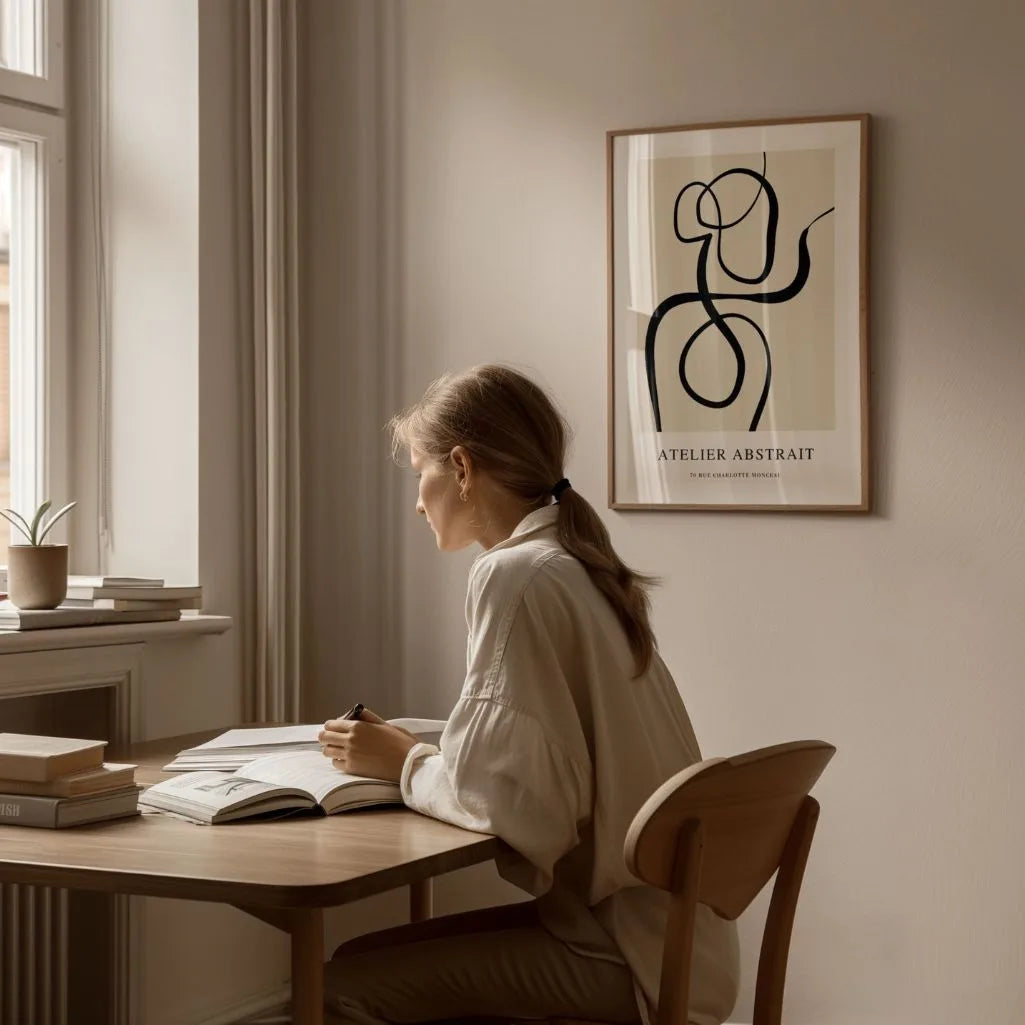 Abstract Line Art Minimal Poster