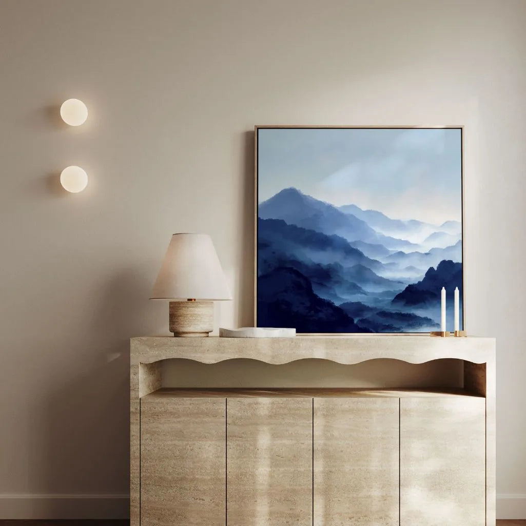 Ingelijst canvas – Blauwe vallei