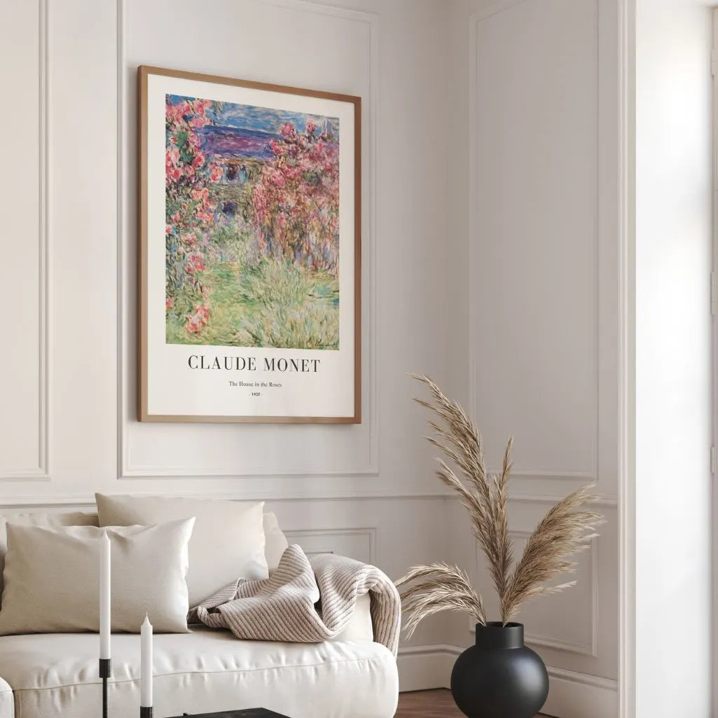 Claude Monet – Het huis tussen de rozen Poster