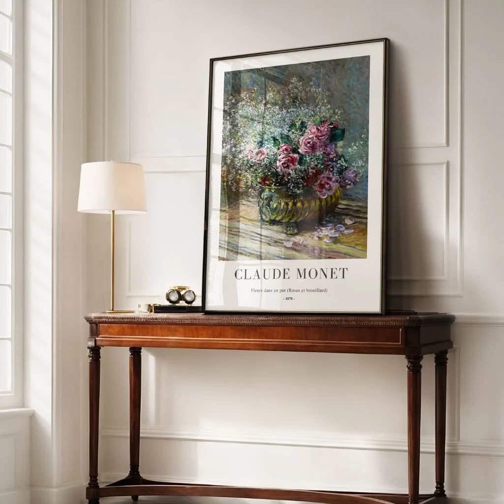 Claude Monet – Rozen in een pot Poster