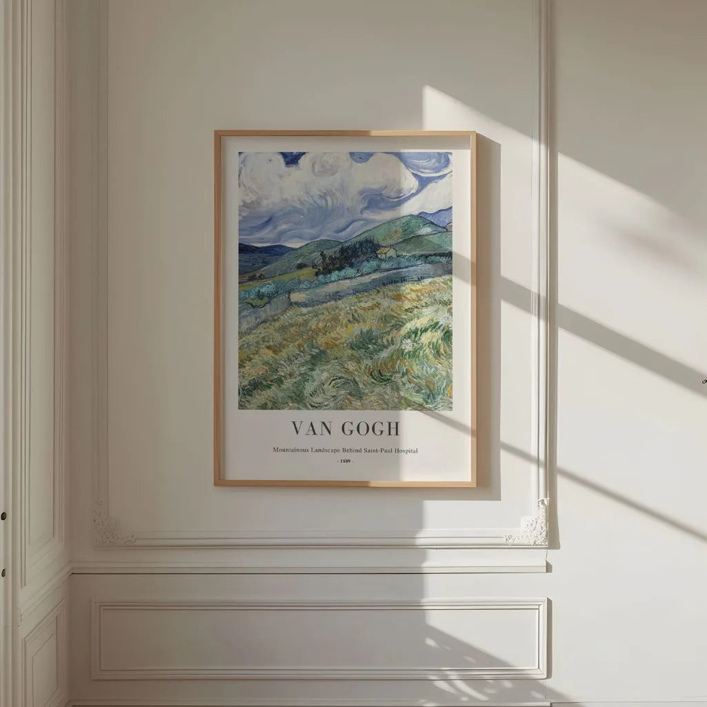Vincent van Gogh Poster – Berglandschap achter het ziekenhuis Saint-Paul