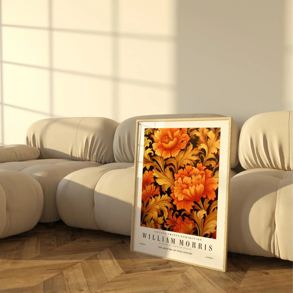 Poster – Gouden Bloemenornament
