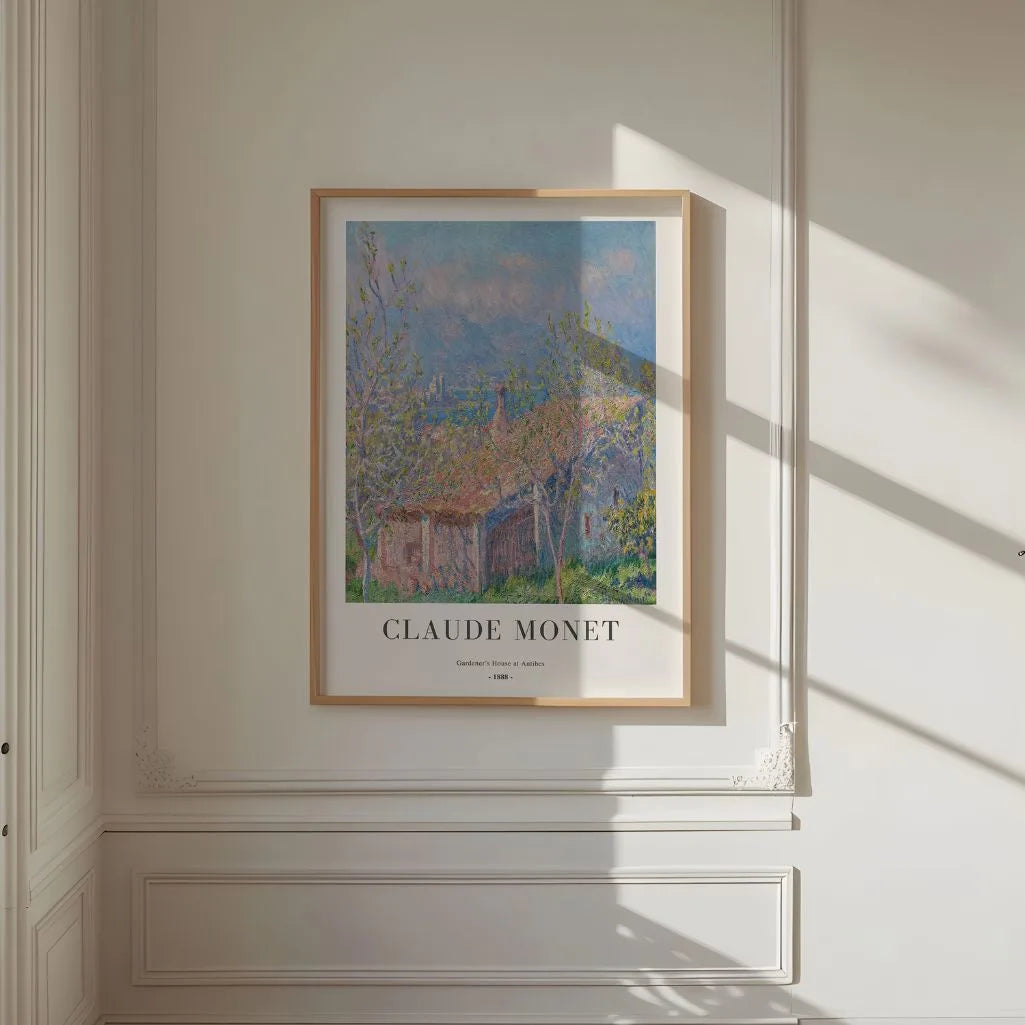Claude Monet – Het Huis van de Tuinman in Antibes (1888) Poster
