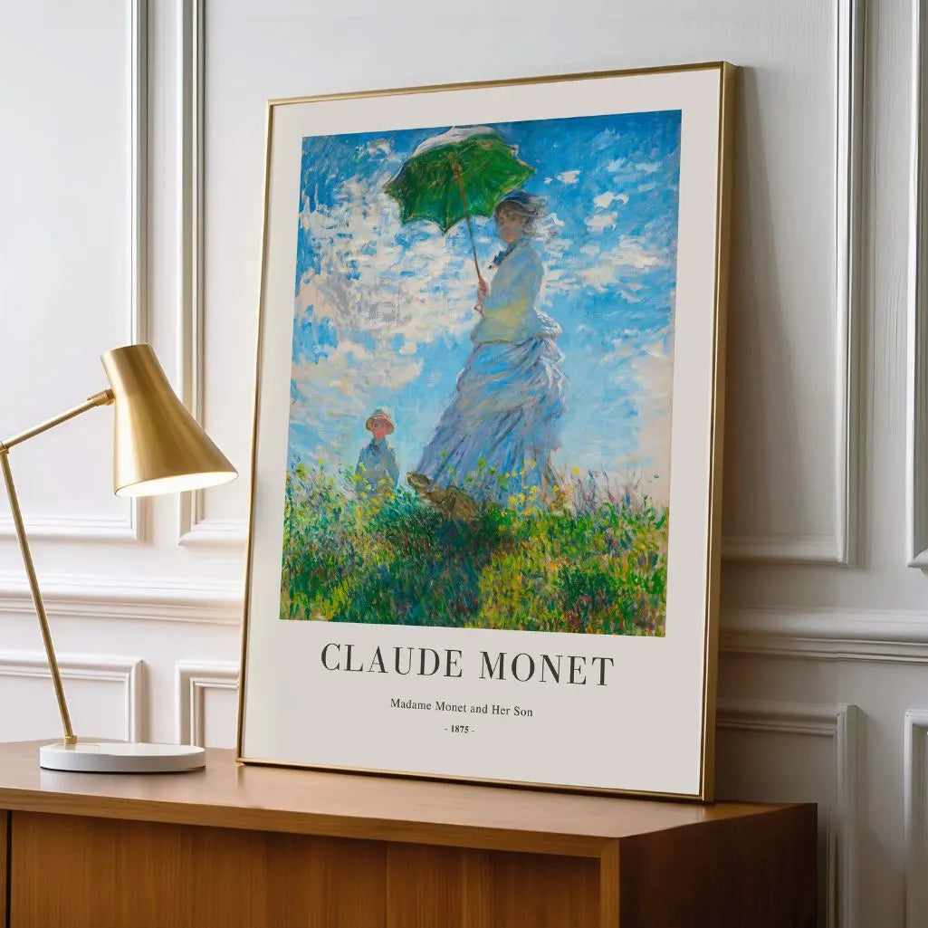 Claude Monet – Madame Monet met Parasol Poster
