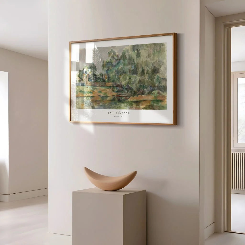 Paul Cézanne – Rivieroeverlandschap Poster