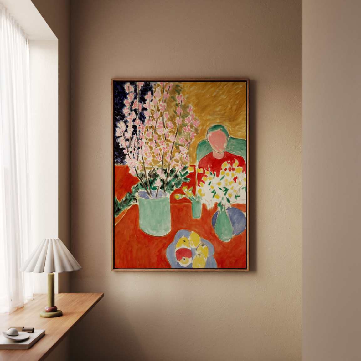 Framed Canvas Print Plum Blossoms