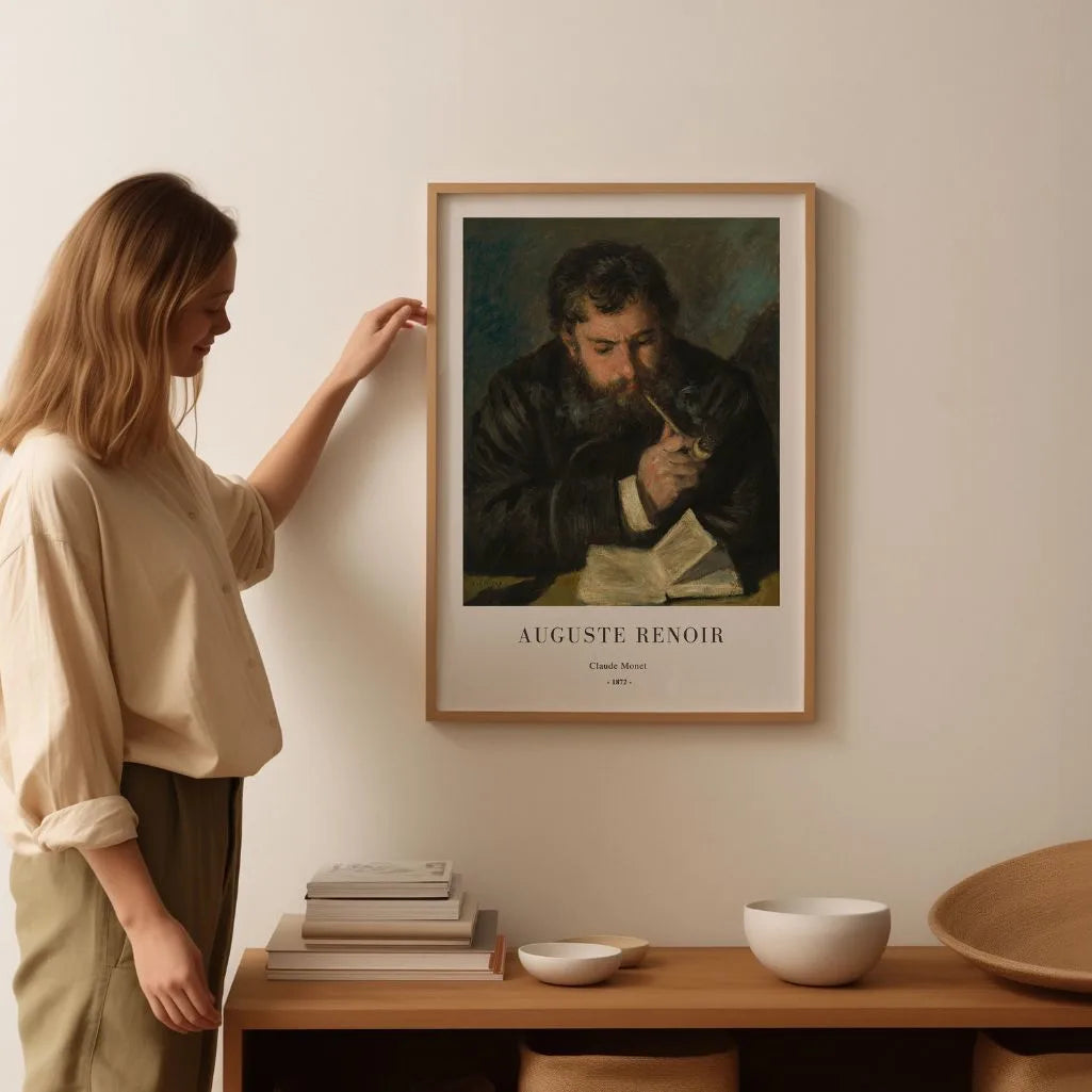 Auguste Renoir – Portret van Claude Monet Poster