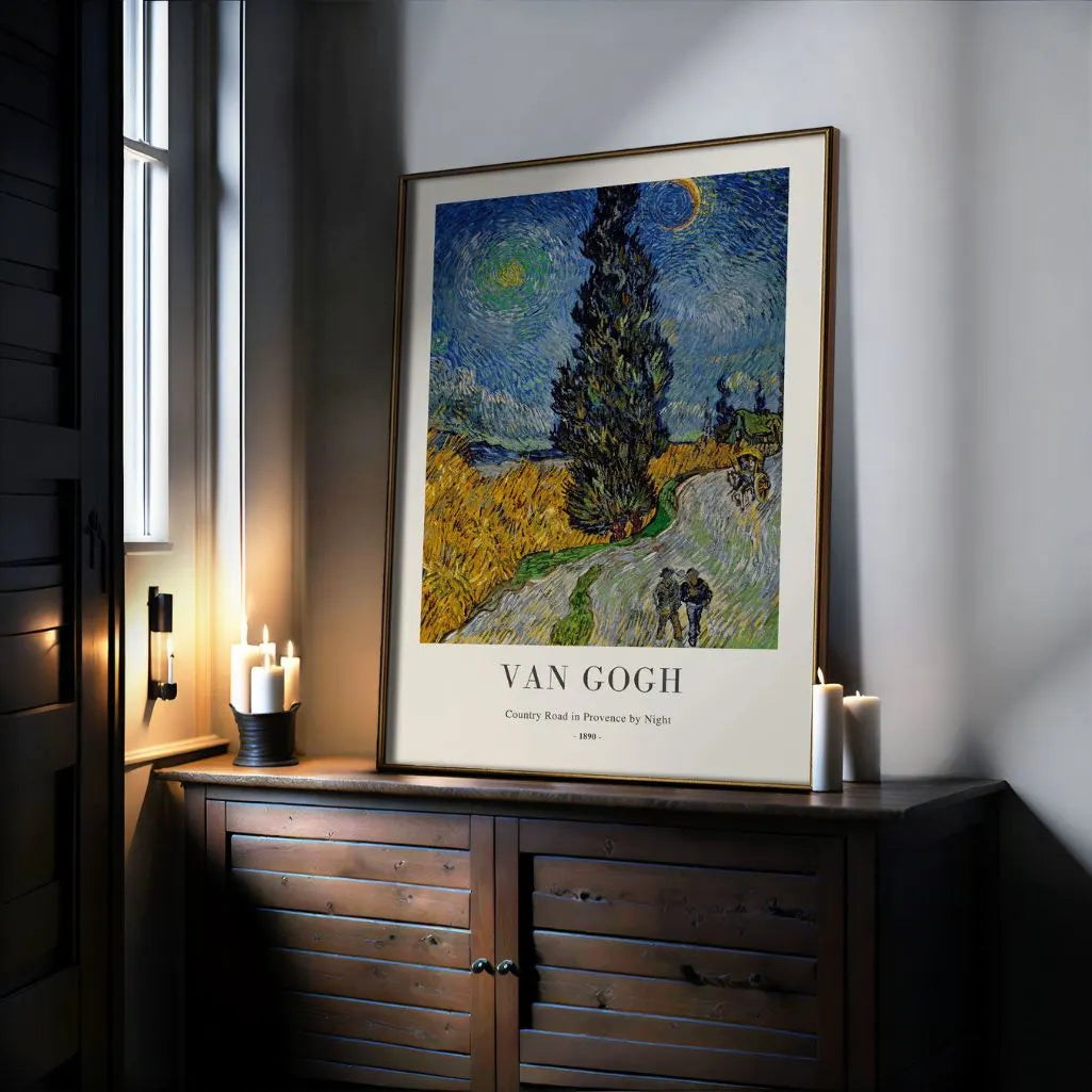 Vincent van Gogh Poster – Landweg in de Provence bij nacht