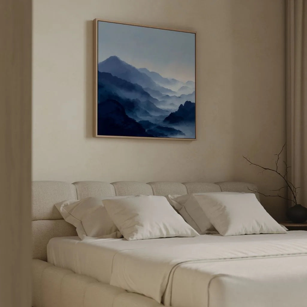 Ingelijst canvas – Blauwe vallei