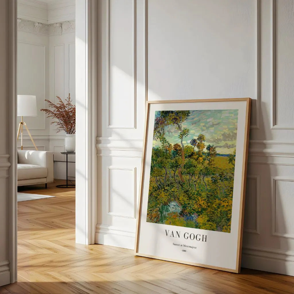 Vincent van Gogh – Zonsondergang bij Montmajour Poster