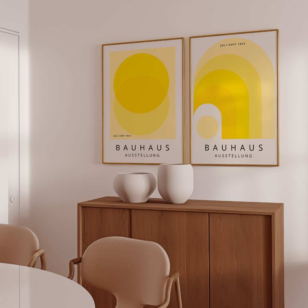 Bauhaus Geel Straling – Set van 2 posters