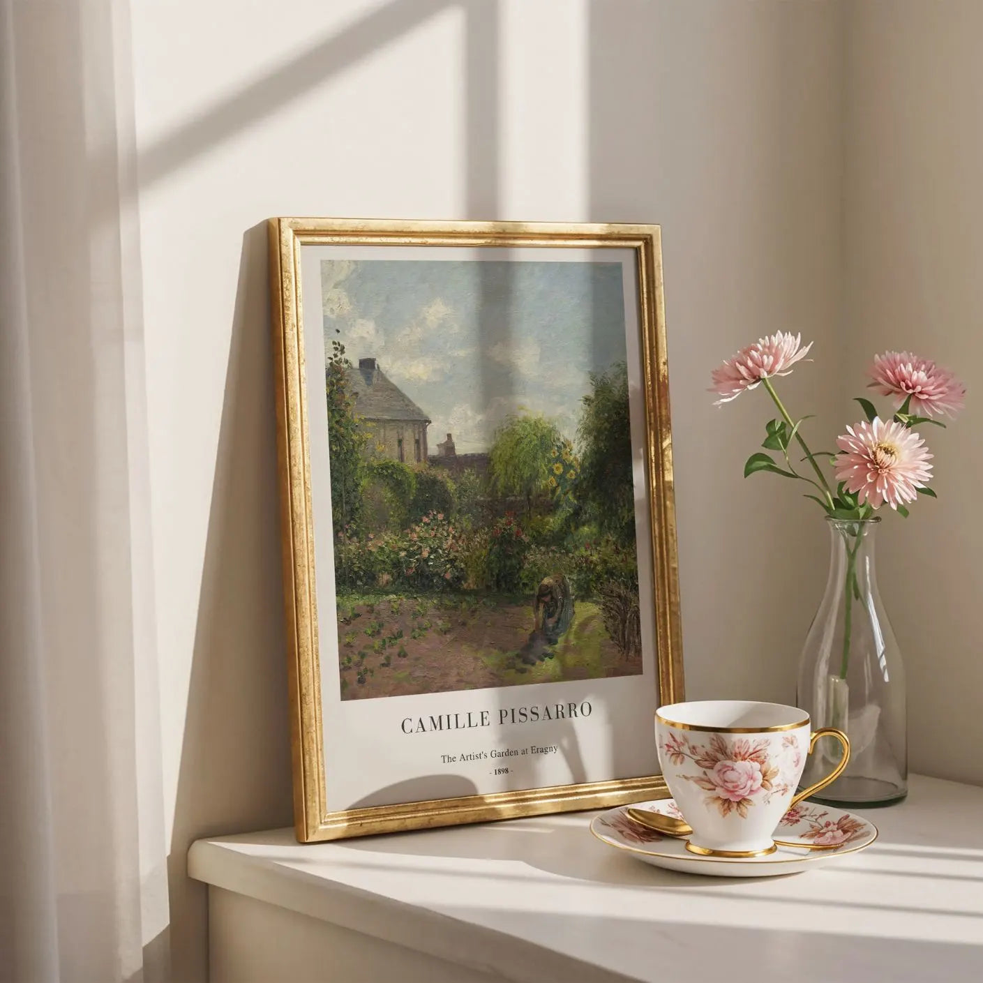 Camille Pissarro – De tuin van de kunstenaar in Éragny Poster