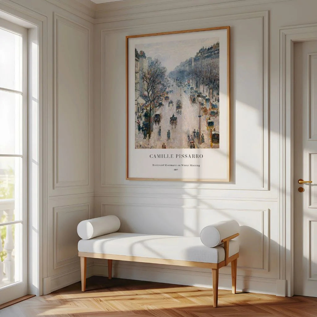 Camille Pissarro – Boulevard Montmartre, winterochtend Poster