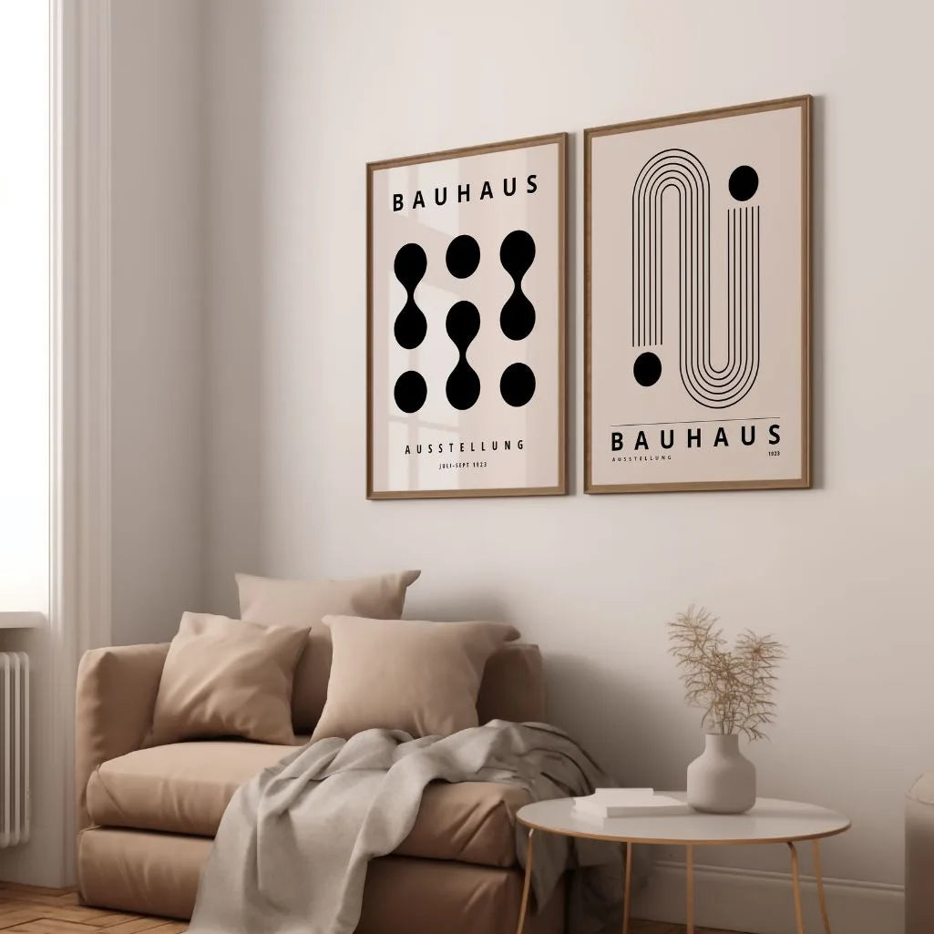 Bauhaus Zwarte Vormen – Set Van 2 Posters
