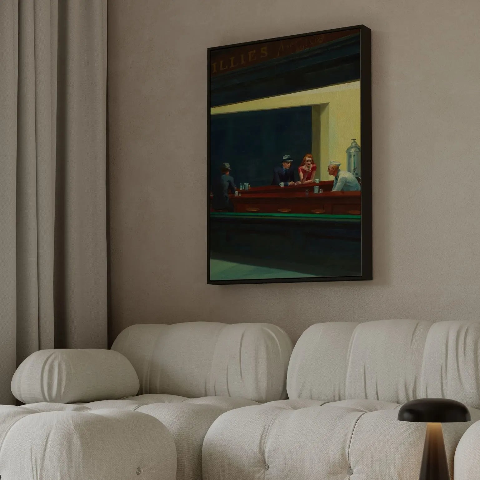 Ingelijst canvas – Nachtbrakers bij nacht