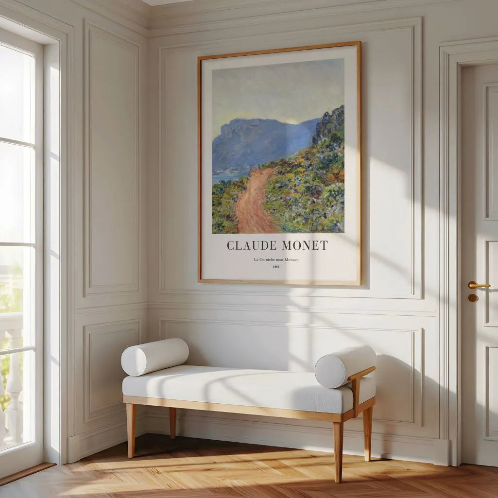 Claude Monet – La Corniche bij Monaco (1884) Poster