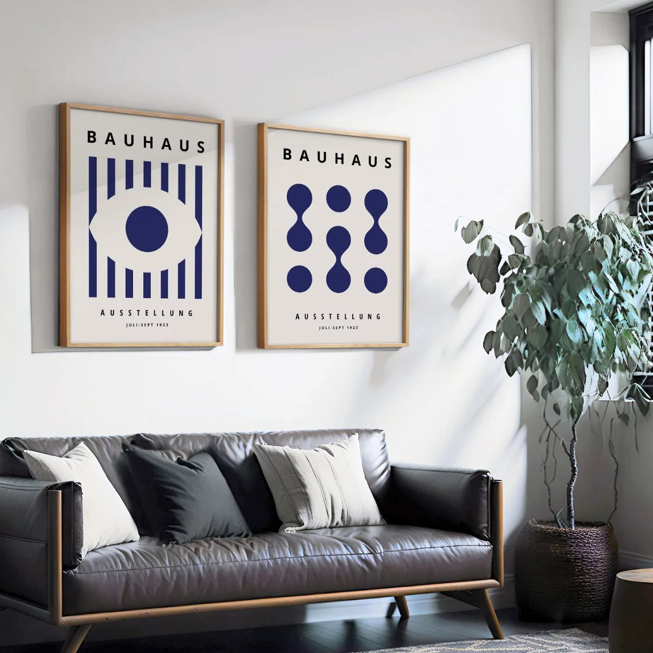 Bauhaus Diepblauw – Set van 2 posters