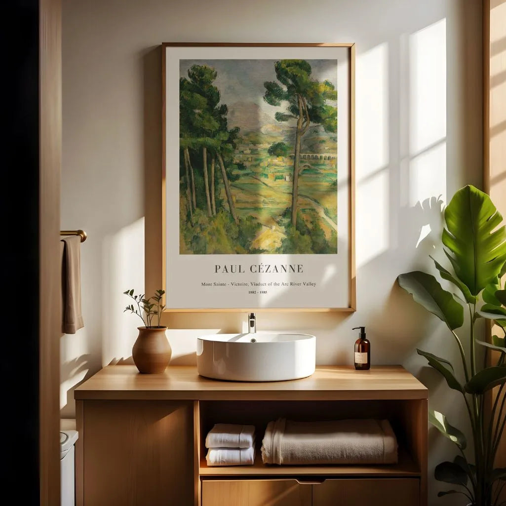 Paul Cézanne – viaduct in de vallei van de Arc Poster