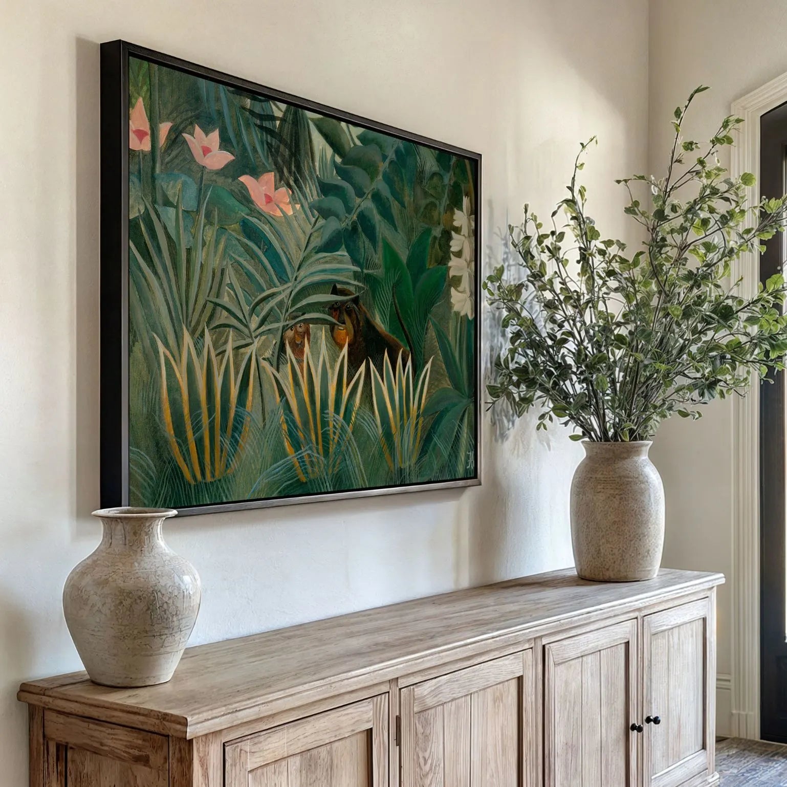 Ingelijst canvas – Equatoriale jungle horizontaal