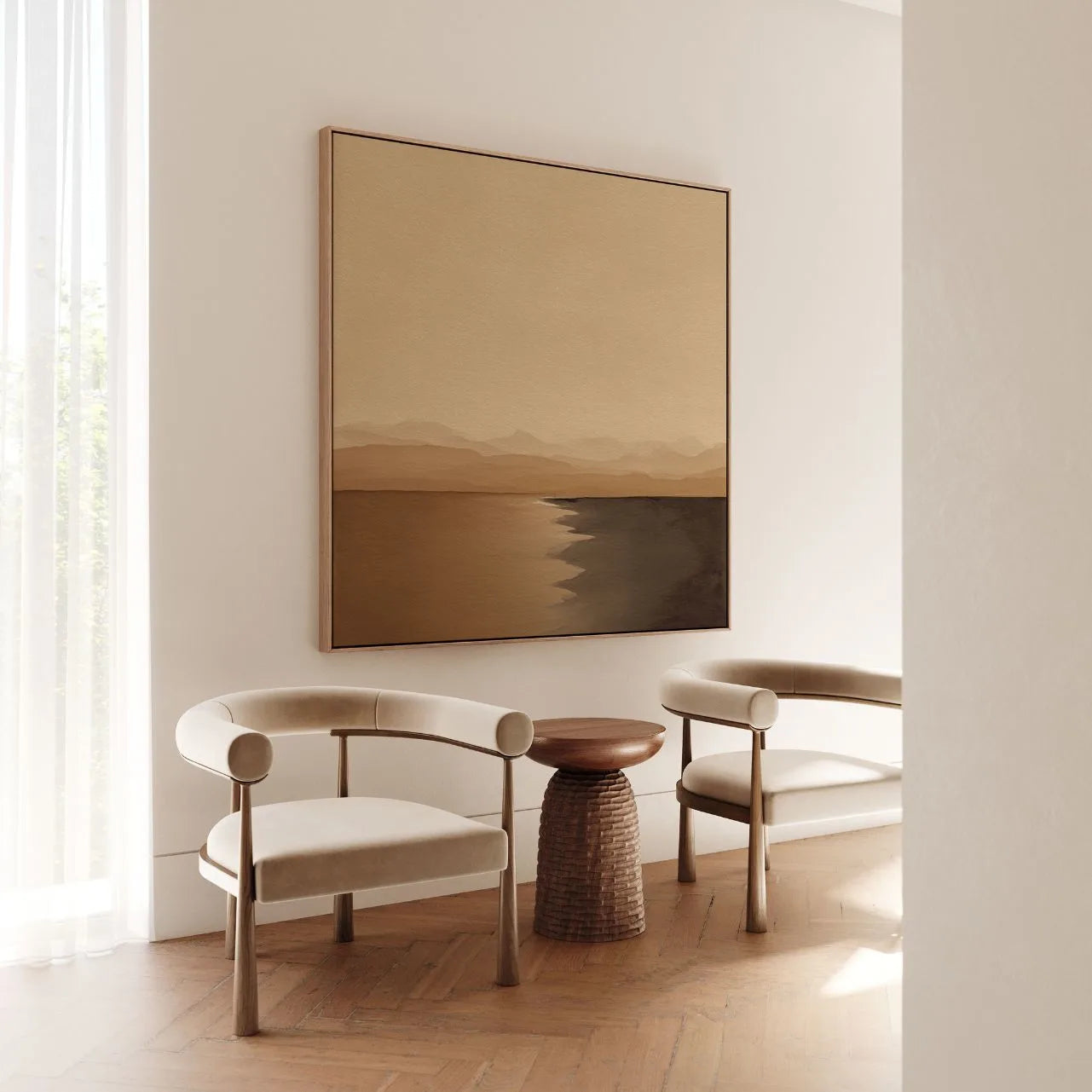 Ingelijst canvas – Horizon van stilte