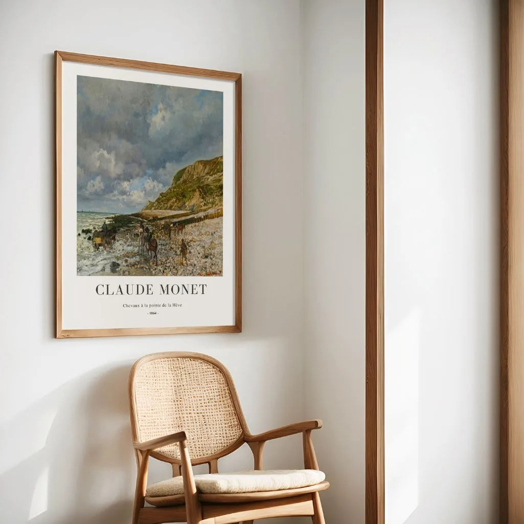 Claude Monet – Paarden bij de Pointe de la Hève Poster