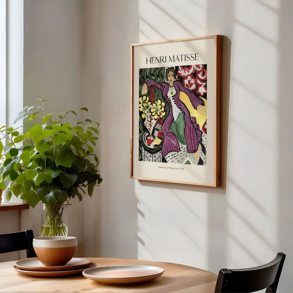 Henri Matisse Poster – Vrouw in een paarse jas