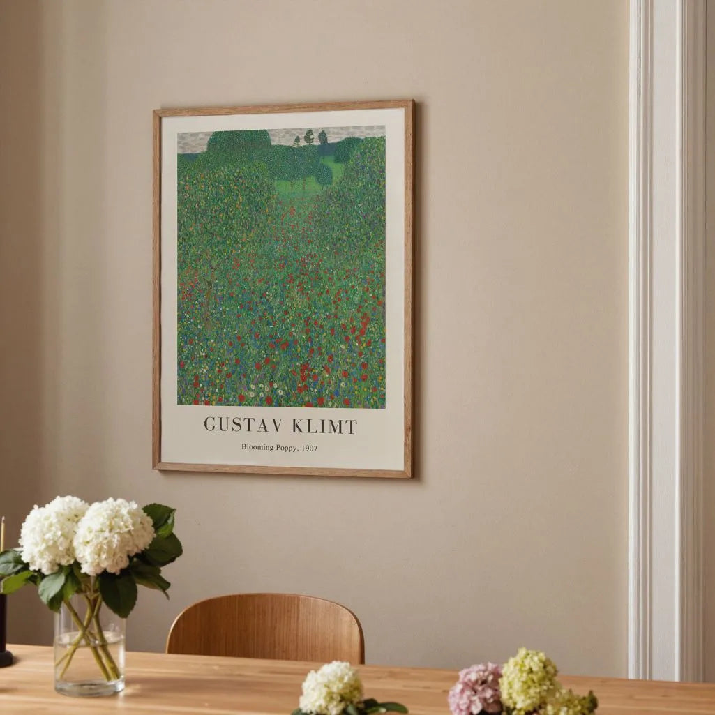 Gustav Klimt Poster – Bloeiende klaproos