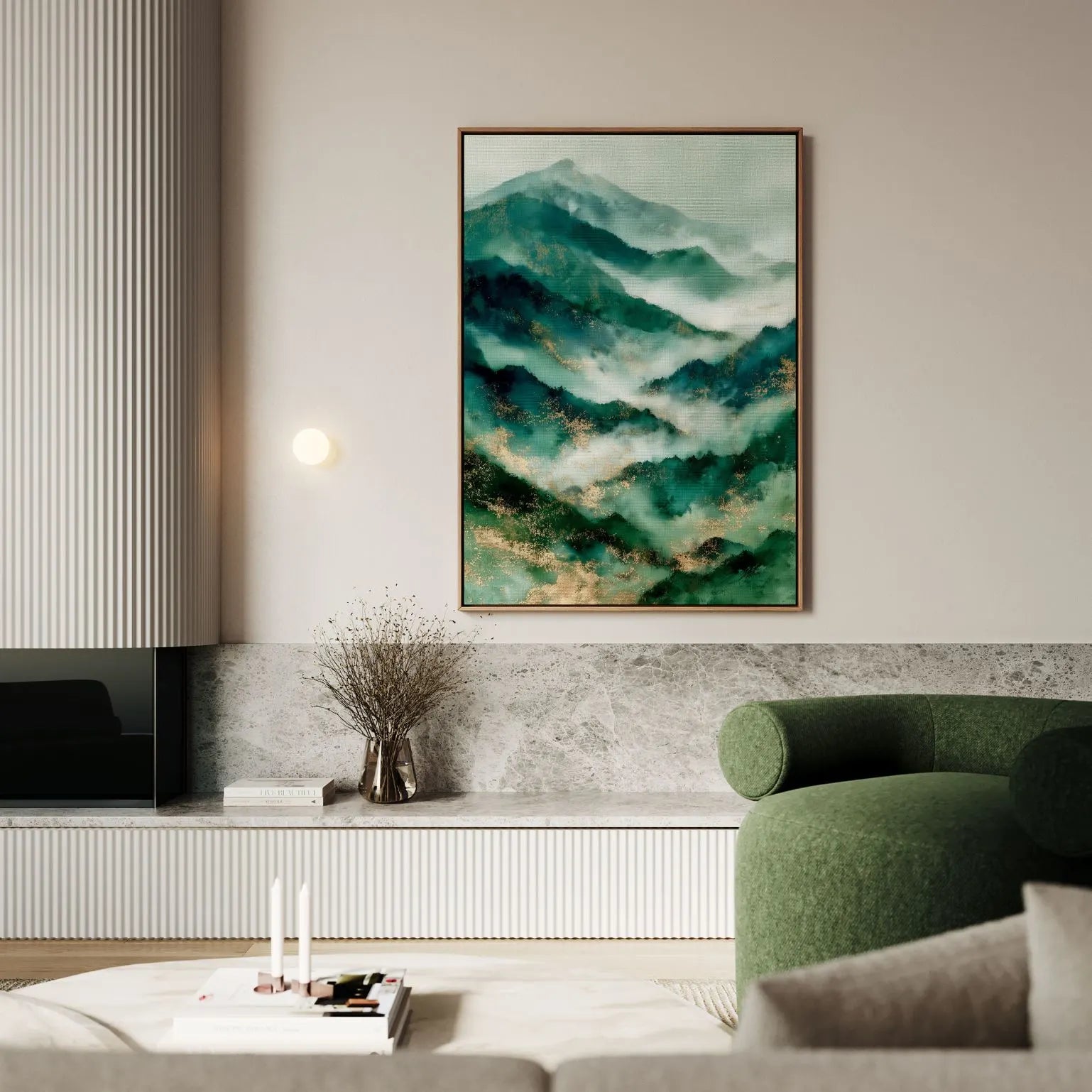 Ingelijst canvas Nevelige horizon