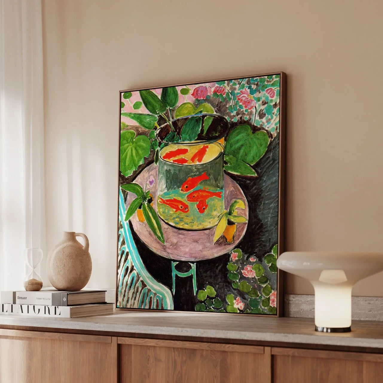 Ingelijst canvas – Goudvissen